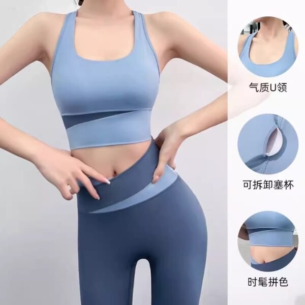 Color Block Fitness Legging Set