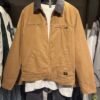 Classic Zara-Style Brown Utility Jacket with Contrast Collar