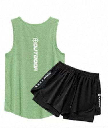 Outdoor Sleeveless Top and Training Shorts Set